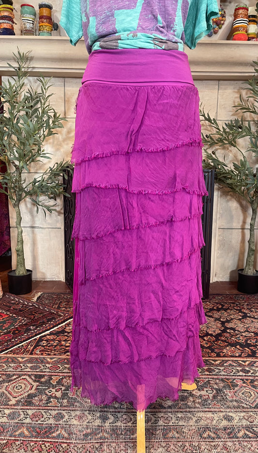 Gatsby Skirt in French Fuchsia