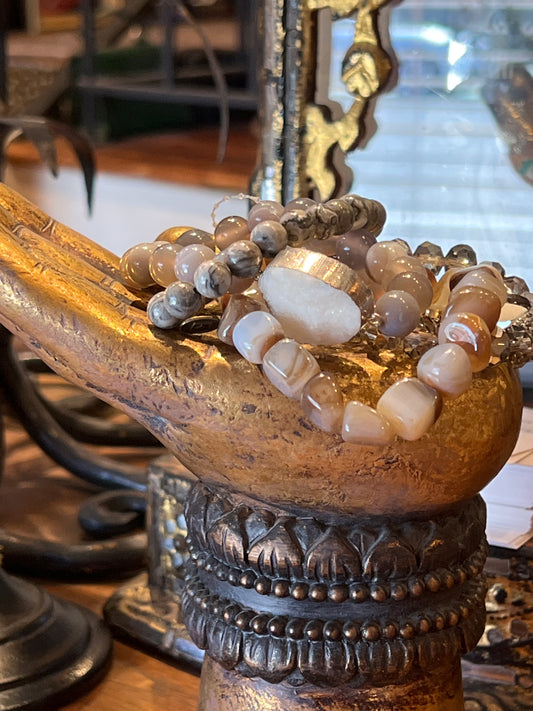 Bracelet Set in Grey Agate – Chateau Bel Age Boutique
