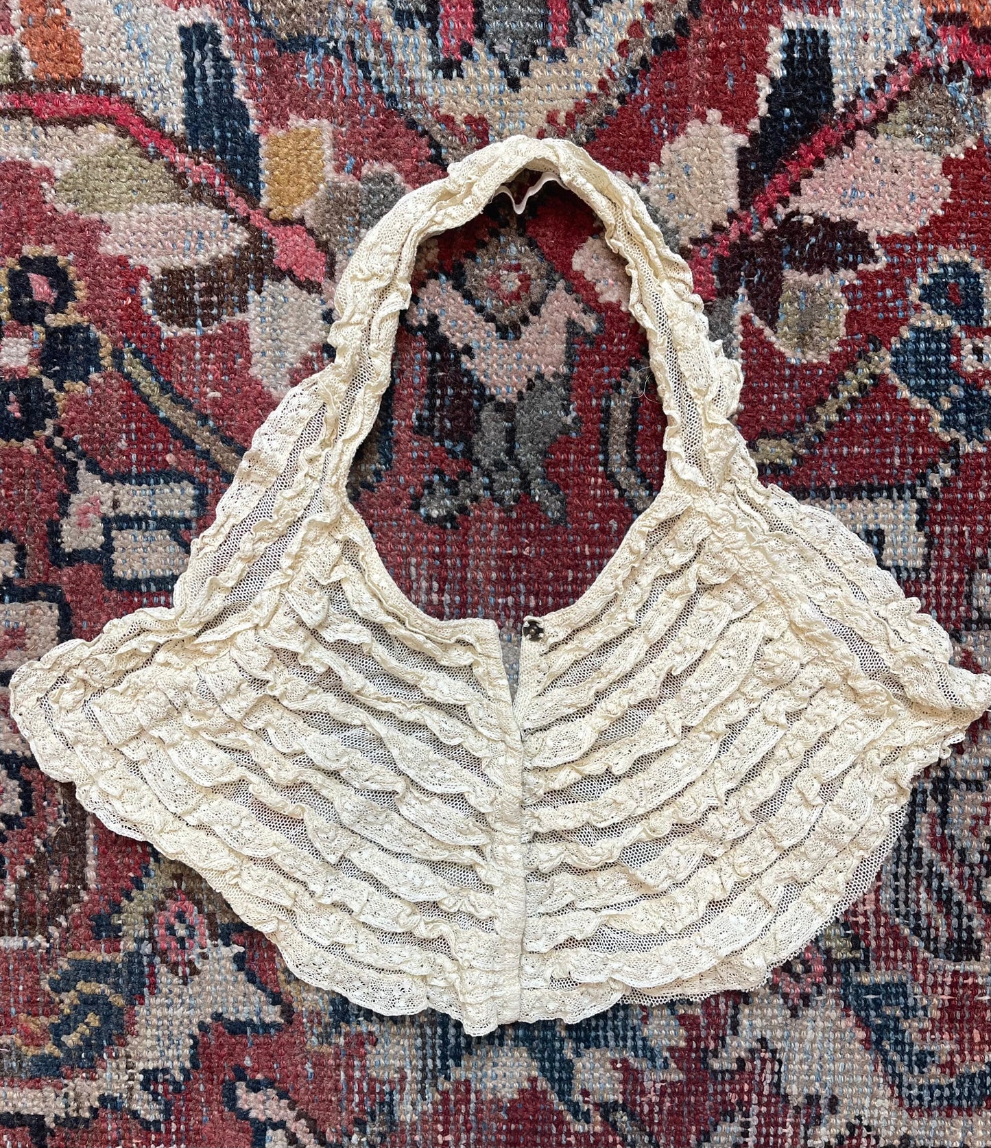 Cotton Tulle and Lace Stravinsky Creme Jabot by Magnolia Pearl