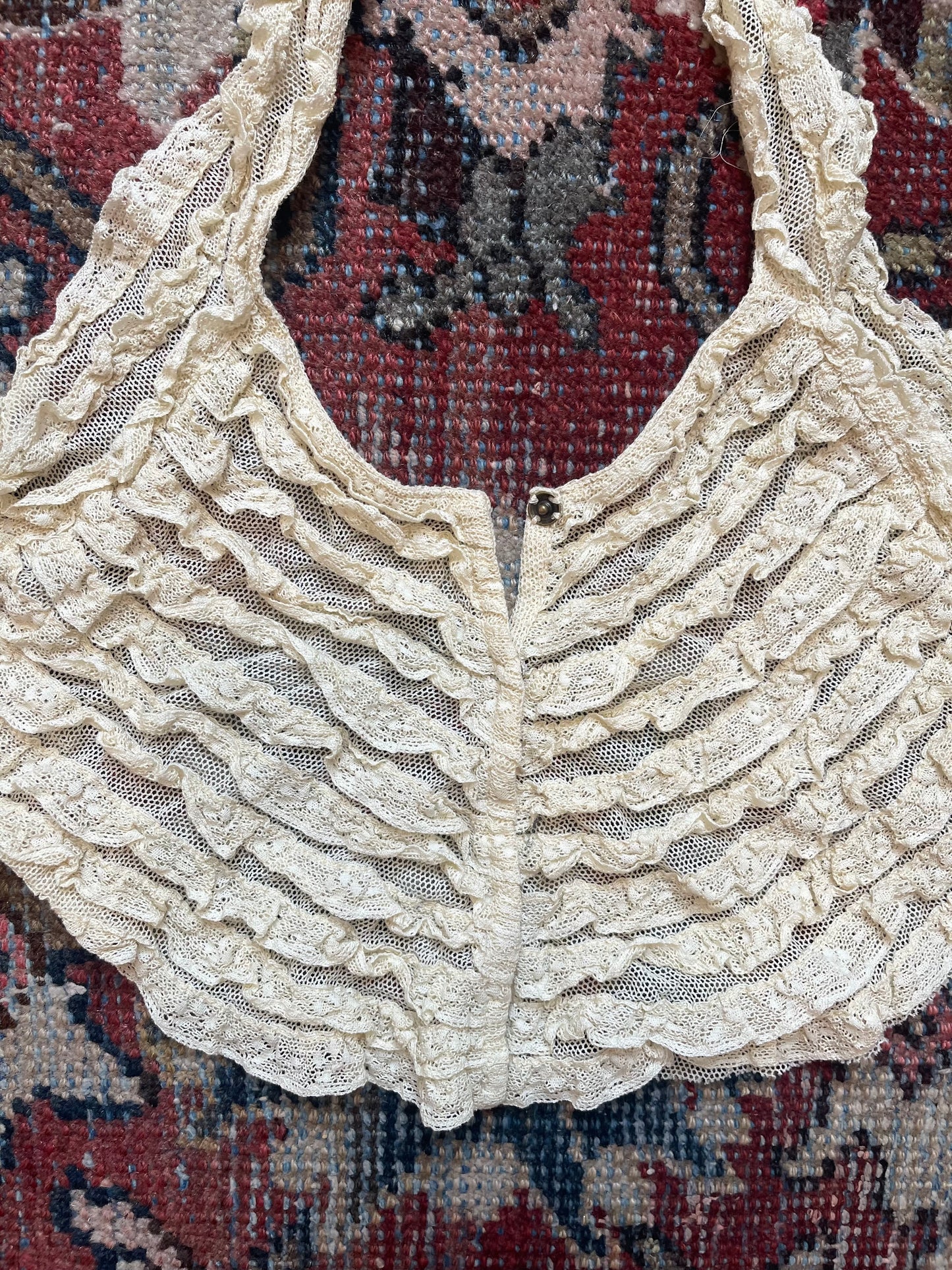Cotton Tulle and Lace Stravinsky Creme Jabot by Magnolia Pearl