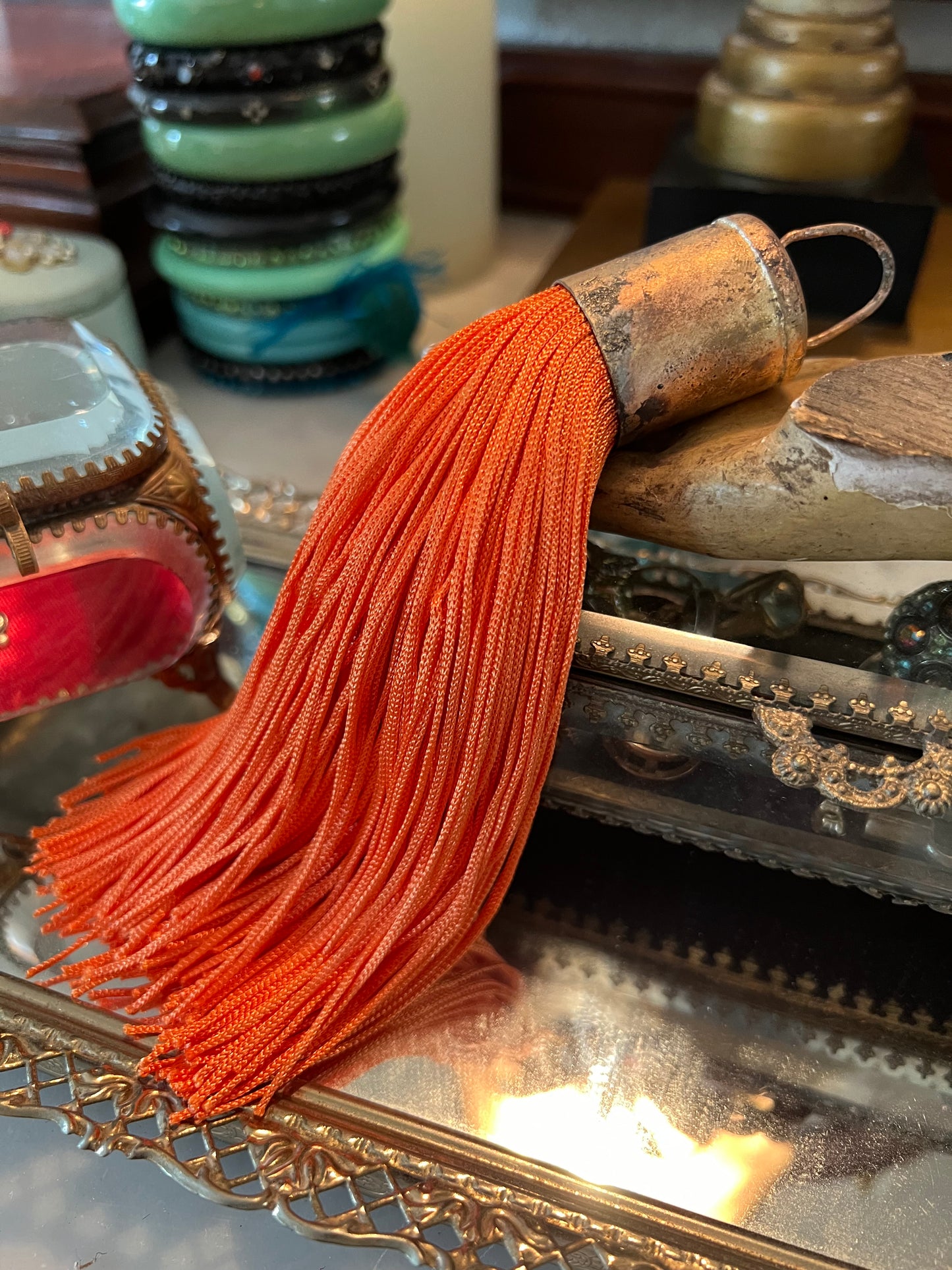 Lunatic Fringe Tassel in Orange