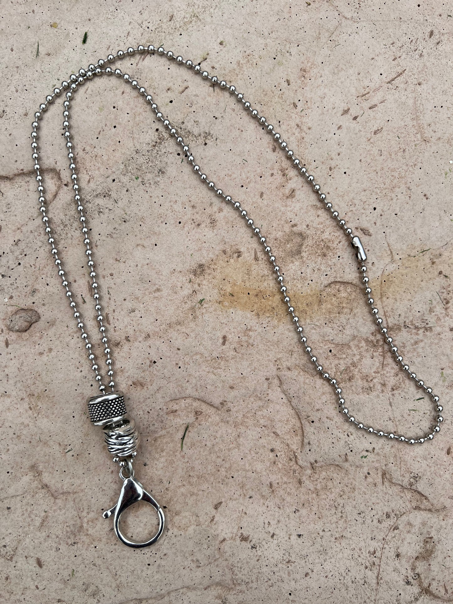 Captain Hook Necklace in Silver Tone