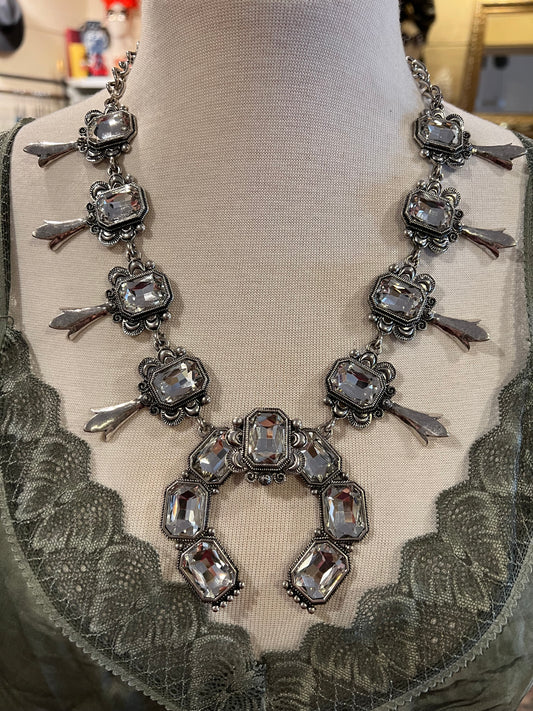 Superstar Squash Blossom Necklace in Emerald Cut