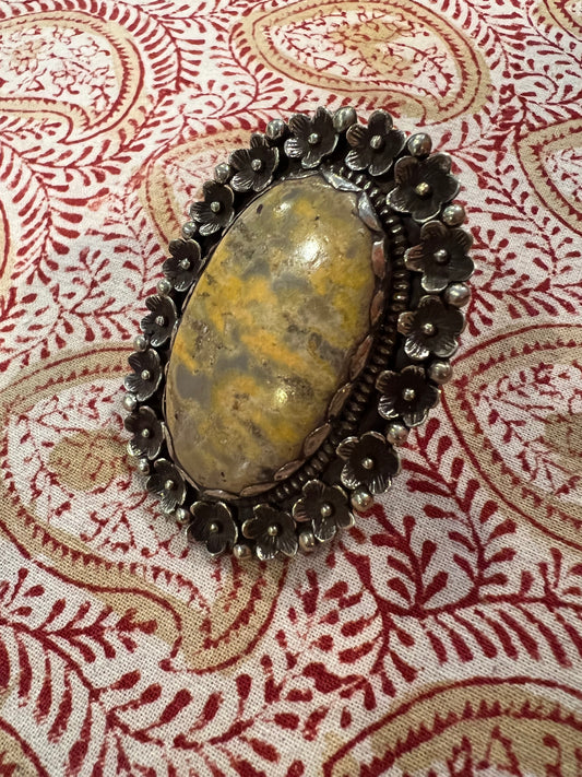 Bumblebee Jasper Oversized Ring 191
