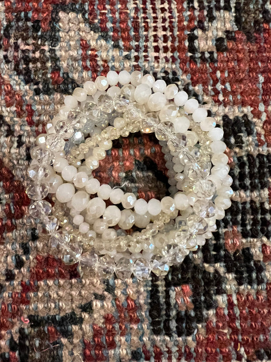 Stretch Bracelet Set in Oyster
