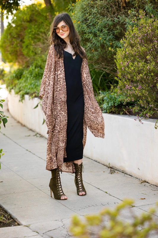 Lena Leopard Kimono by Jennafer Grace