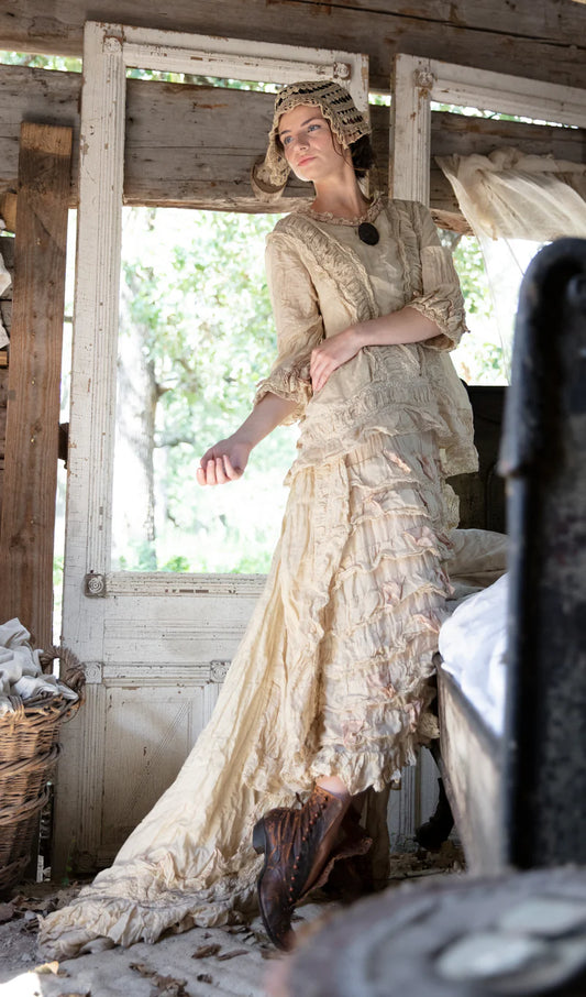 Linen Rammie Cotton Silk Hyacinth Gown 624 by MPearl