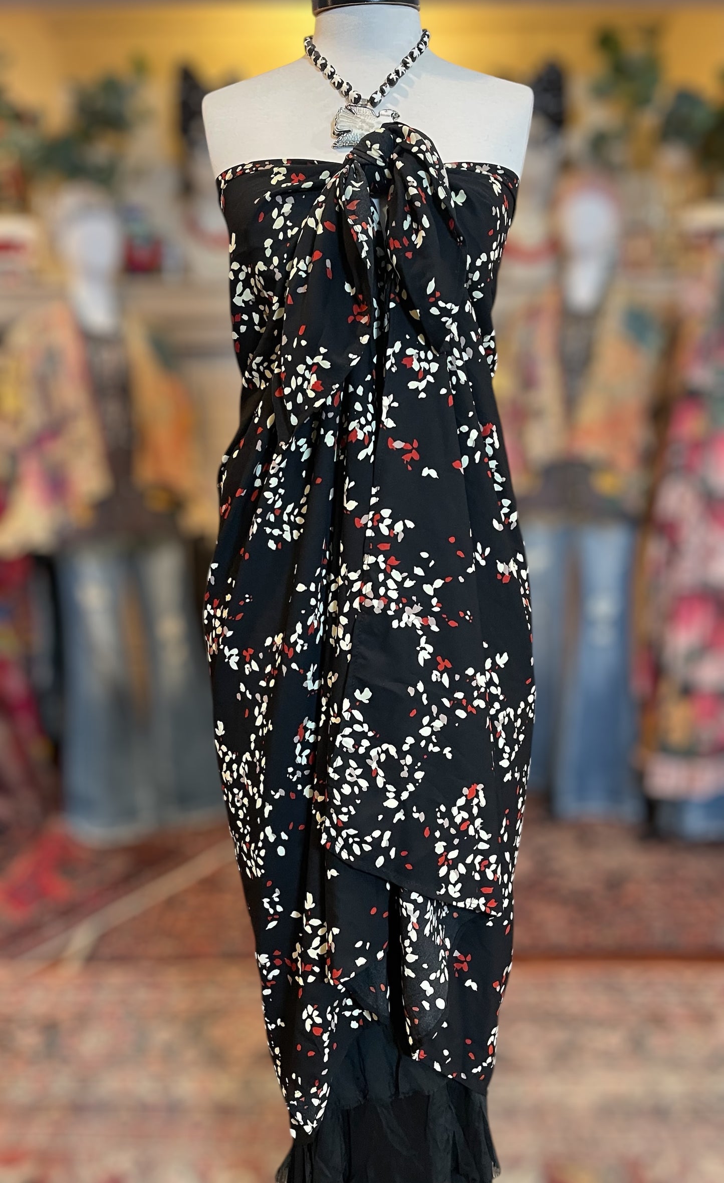Obsidian Bloom Sarong by St Jazmin