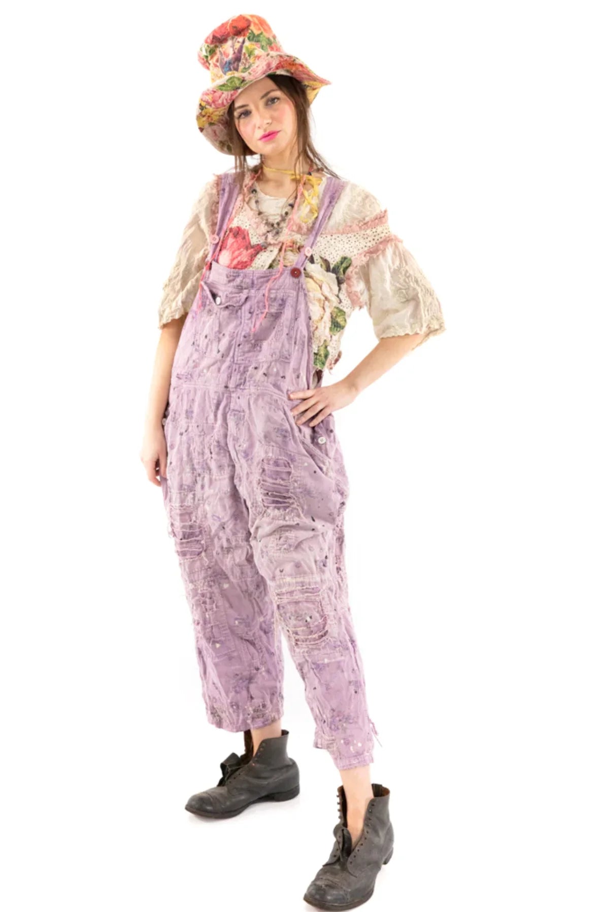 Floral Print Overalls by Magnolia Pearl