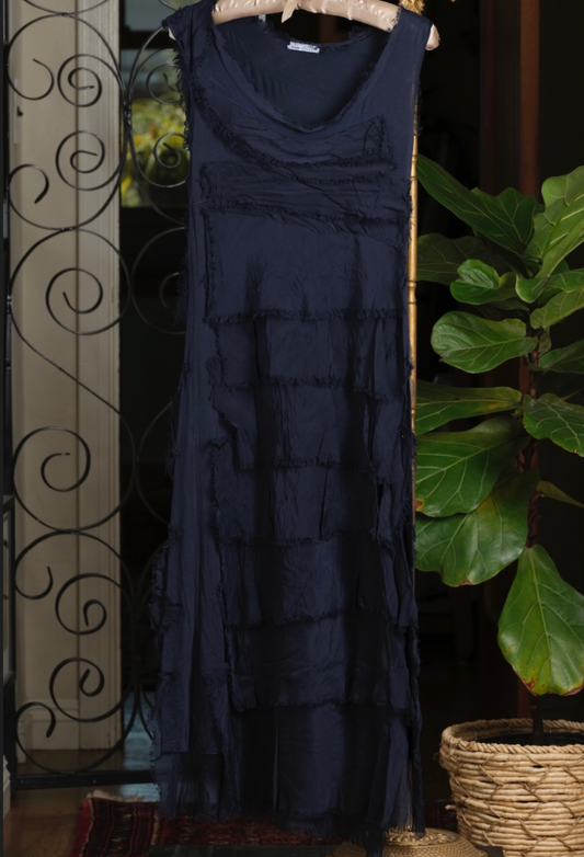 Zelda Dress in Midnight Blue
