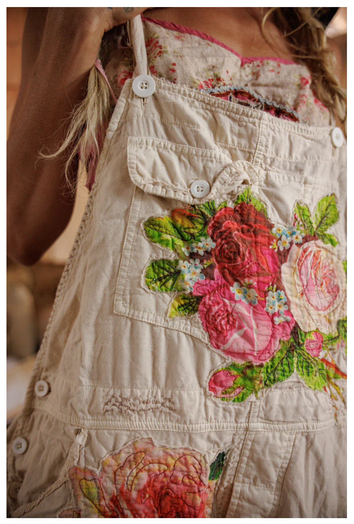 Birch Floral Love Overalls 176 Moon by Magnolia Pearl