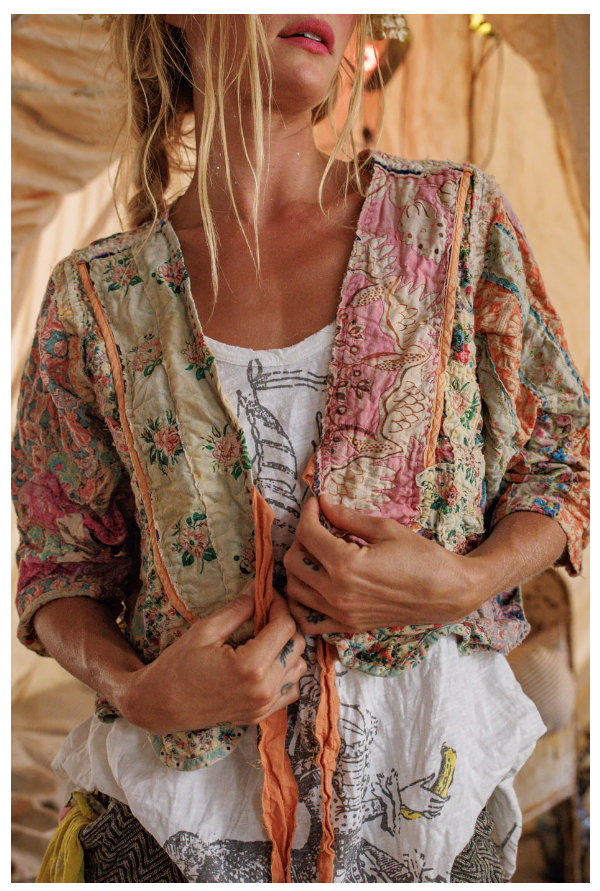 Kalamkari Andhra Jacket 1382 WNDRL by Magnolia Pearl