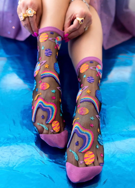 Planets Sheer Socks