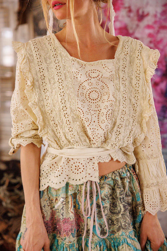 Eyelet Rosario Blouse in Moonlight 2159 by MPearl