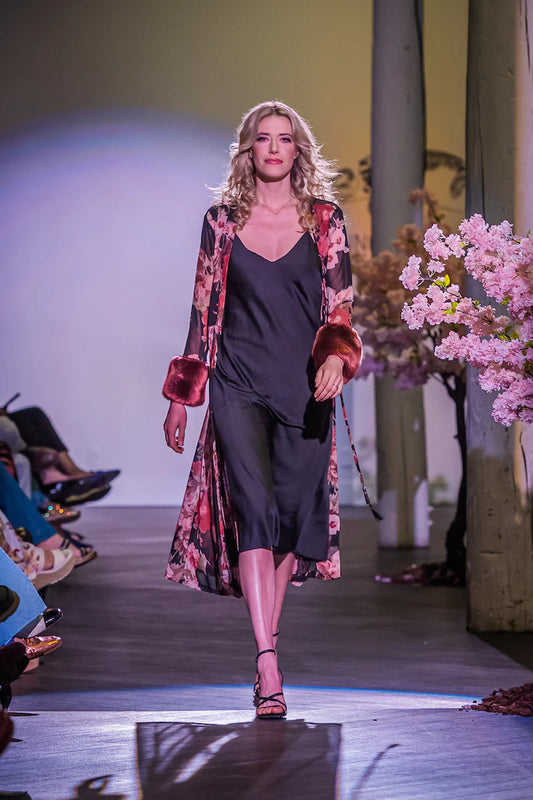 Sunset Blvd. Faux Fur Cuff Duster by Jennafer Grace
