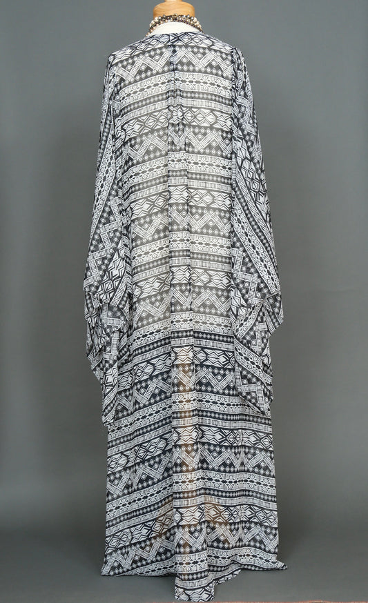 My Tribe in Black & White Kimono by Jennafer Grace