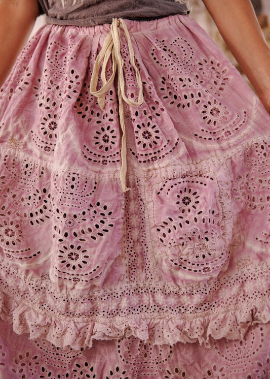Royalty Eyelet Pisarro Skirt 220 in Lychee Blossom