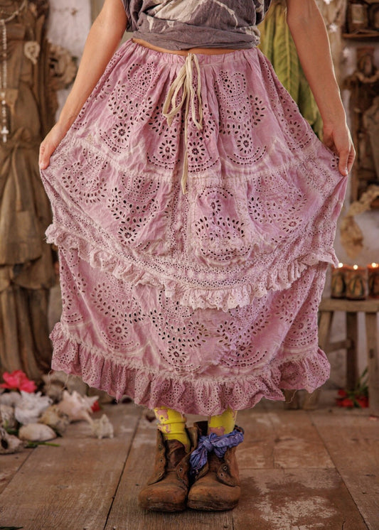 Royalty Eyelet Pisarro Skirt 220 in Lychee Blossom