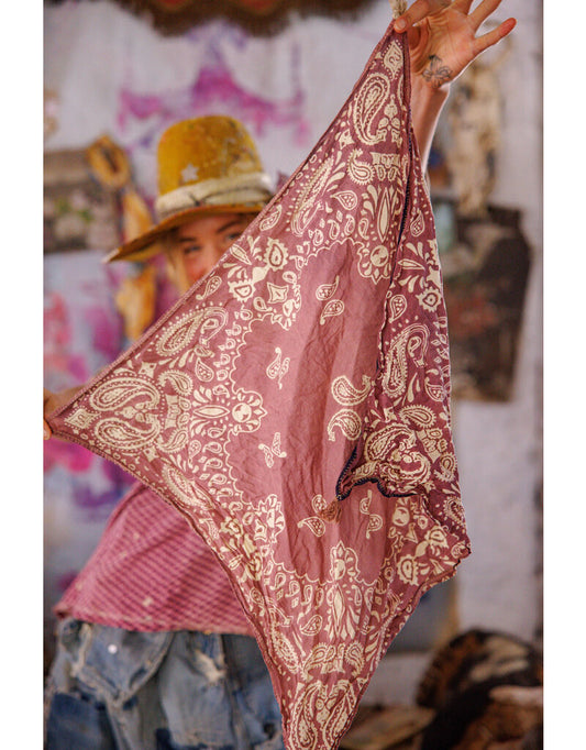 Paisley Tassel Scarf 229 in Plum by MPearl