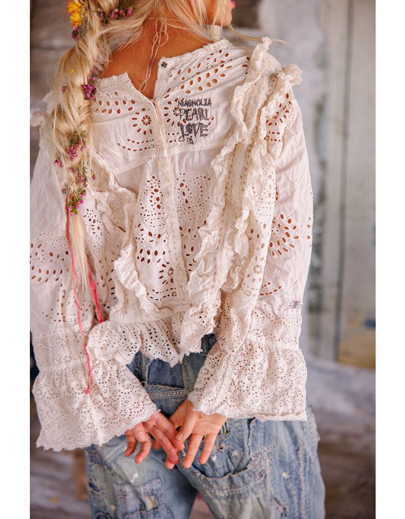 Hermione Eyelet Blouse in Moonlight 2194 by Magnolia Pearl