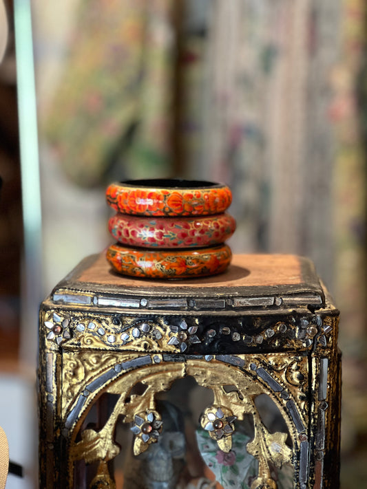 Orange Mix Bangle Set