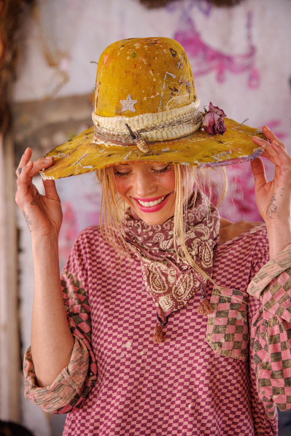 Paisley Tassel Scarf 229 in Plum by MPearl