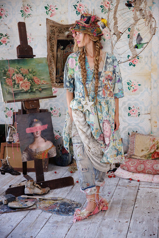 Applique Taigi Dress in Lily Pond 1253 by Magnolia Pearl