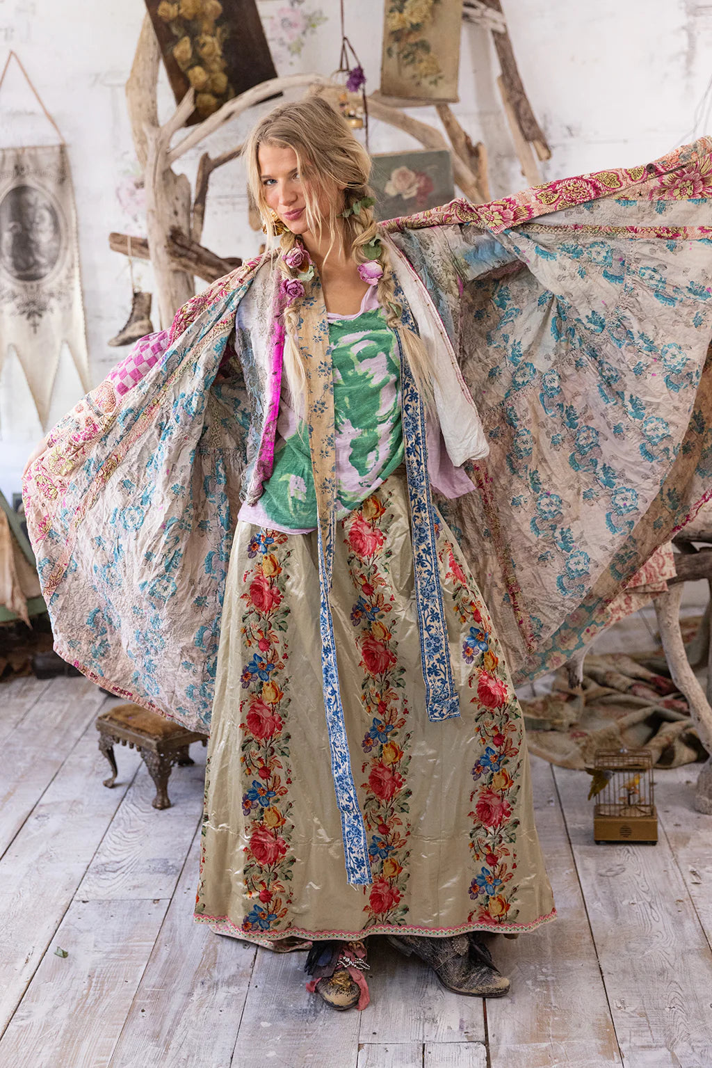 Quilted Love Overalls 138 in Cherry Blossom by Magnolia Pearl