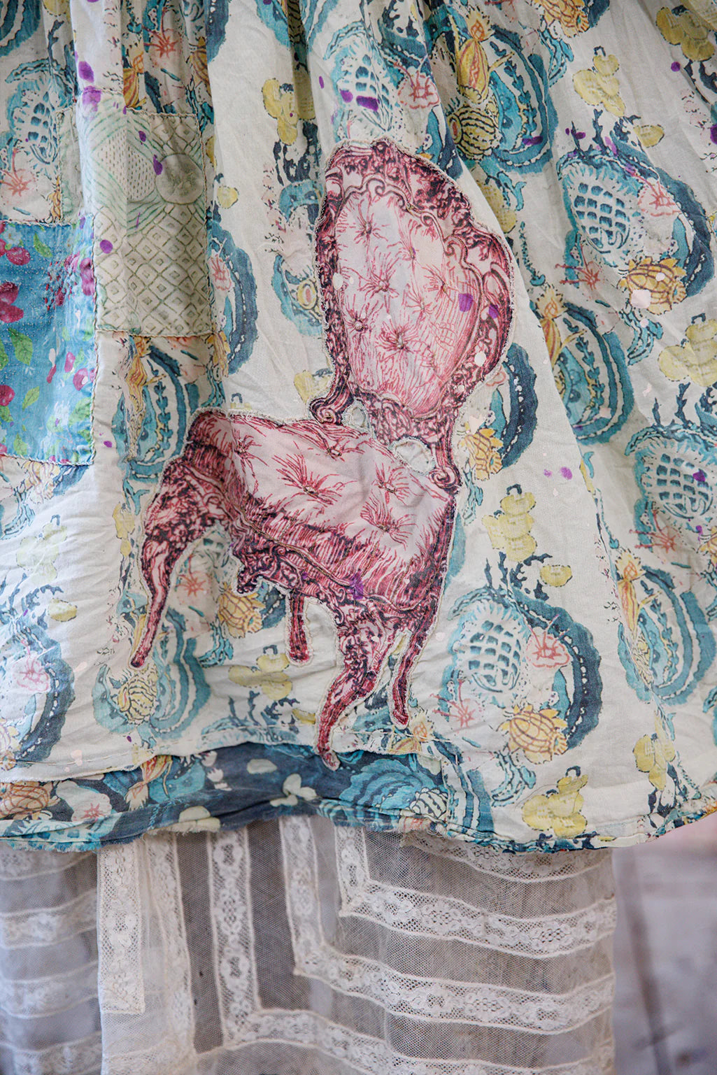 Applique Taigi Dress in Lily Pond 1253 by Magnolia Pearl