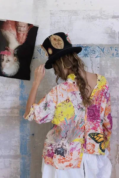 Patchwork Artist Constellation Work Shirt by Magnolia Pearl