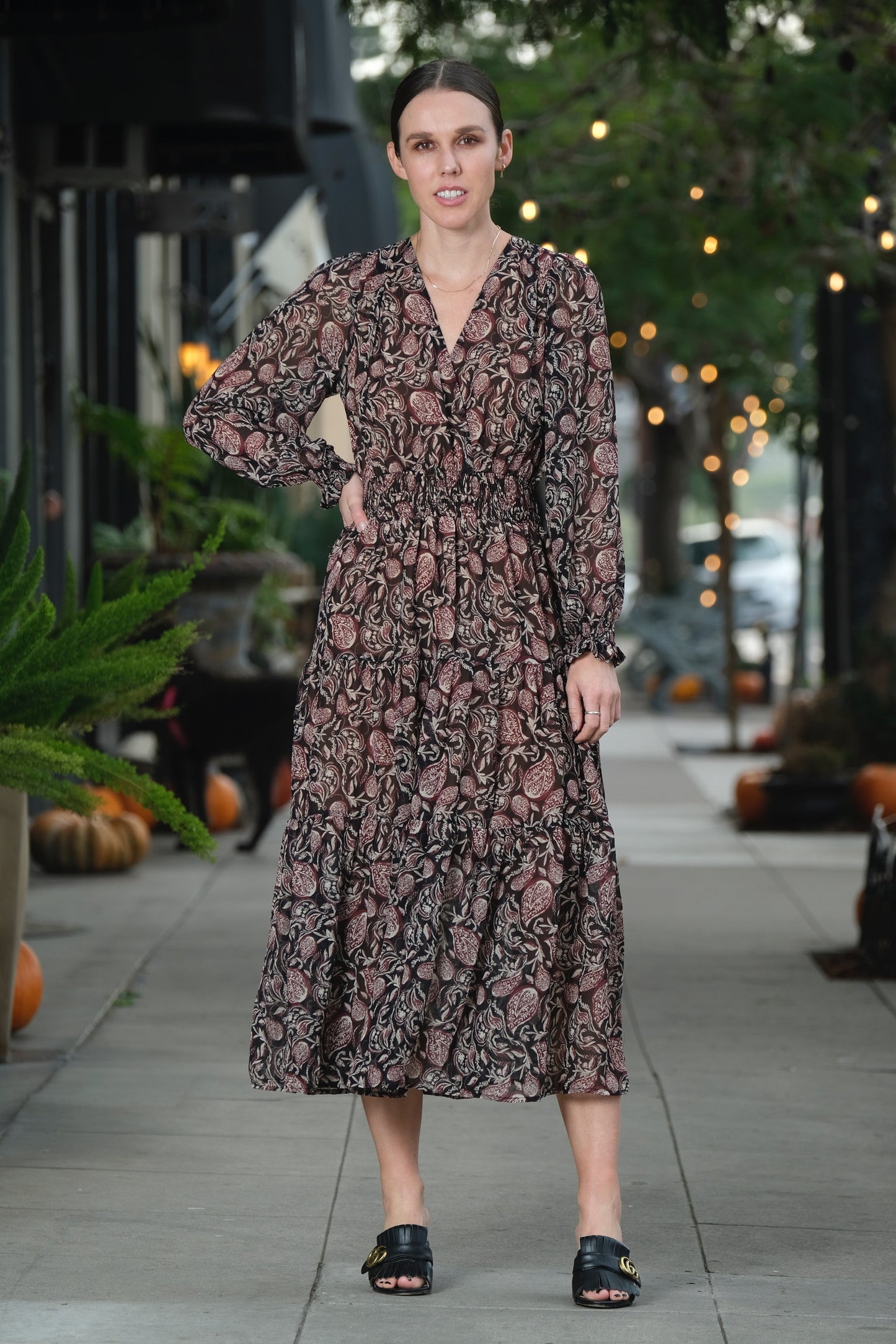 Boho Bordeaux Dress