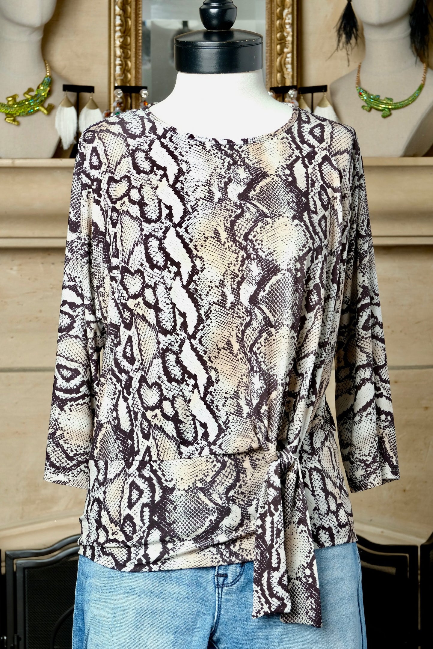 Joseph Ribkoff Tunic in Snake Print