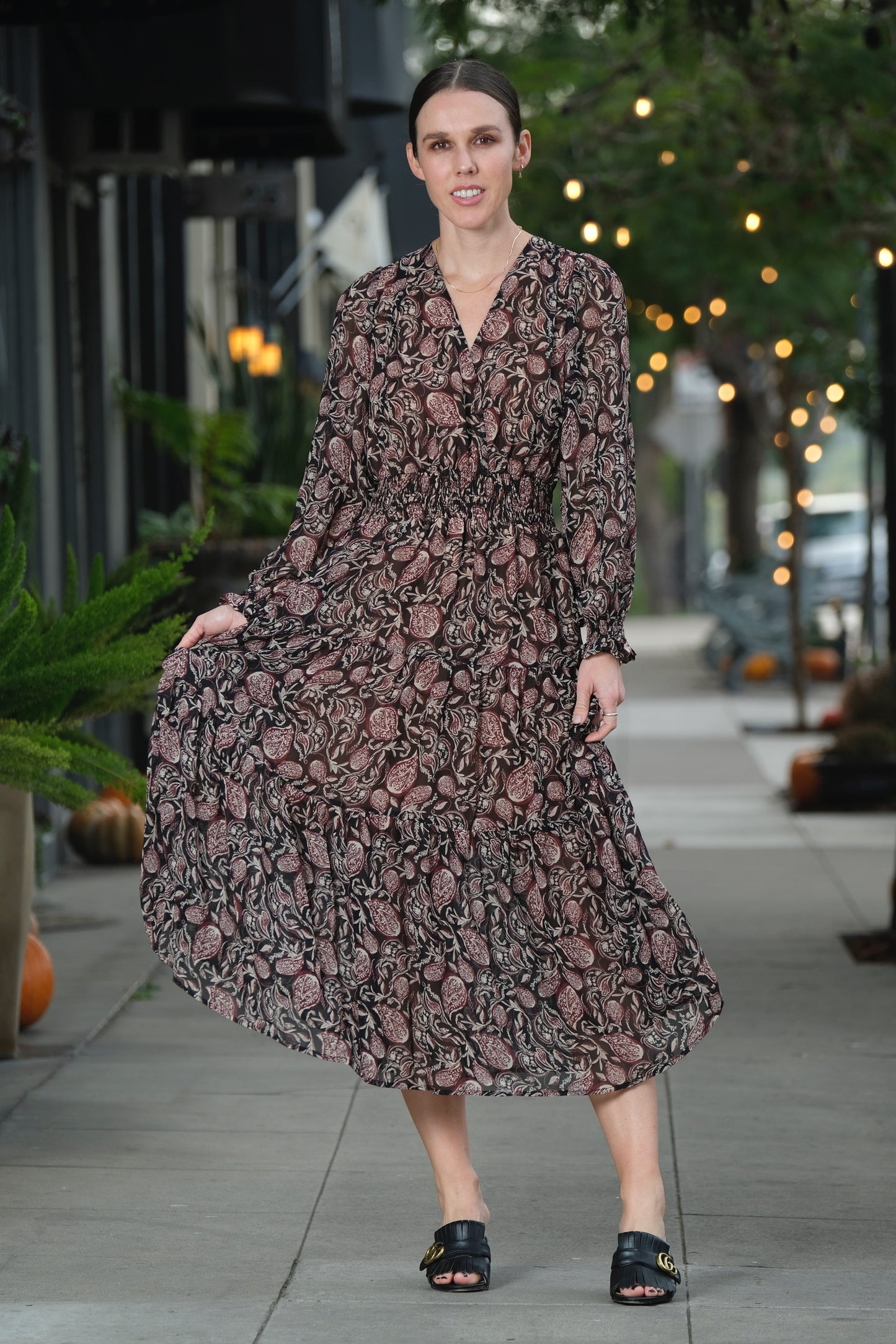 Boho Bordeaux Dress