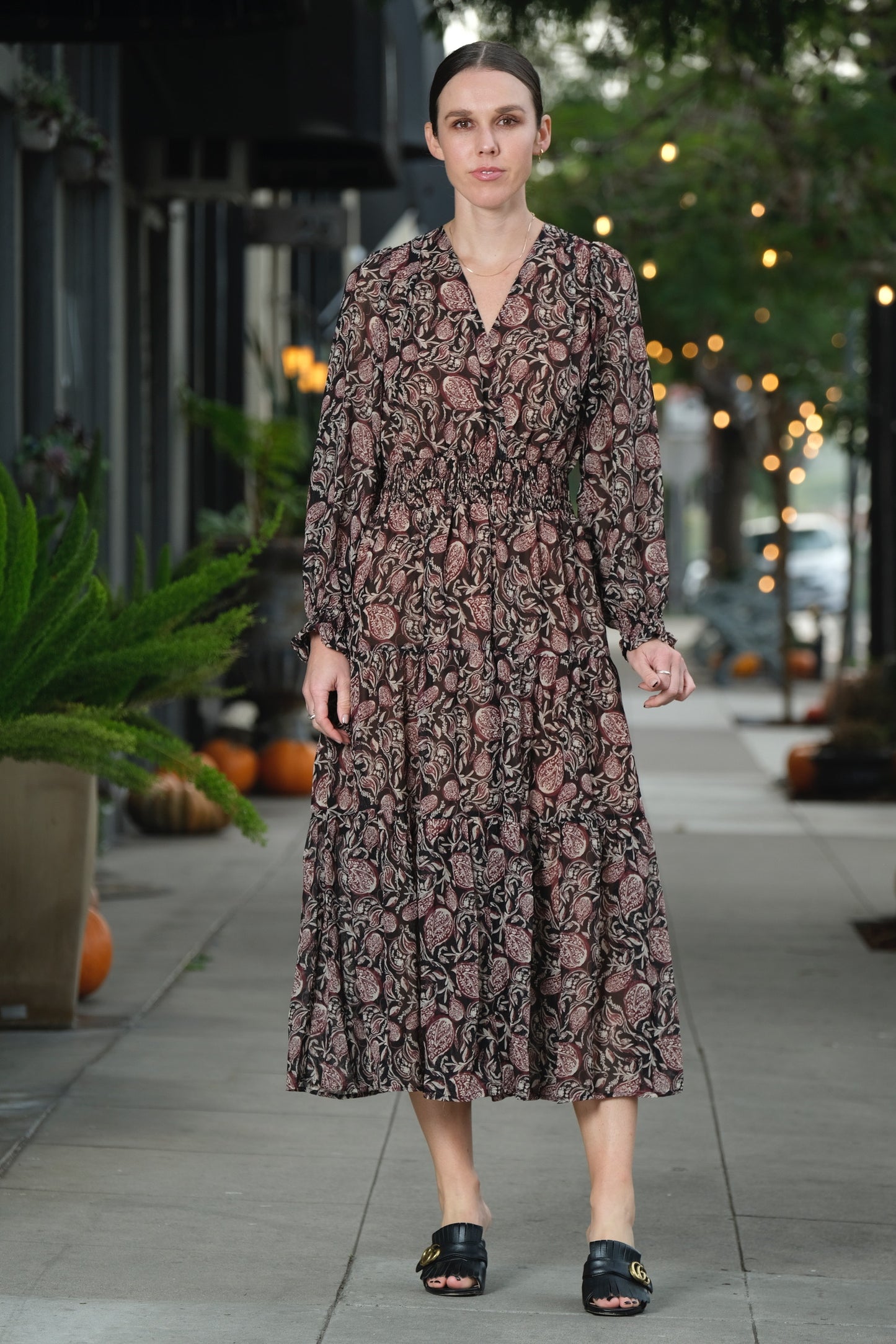 Boho Bordeaux Dress