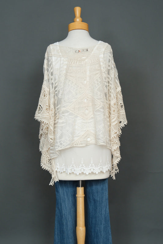 Santa Maria Top in Ivory Lace