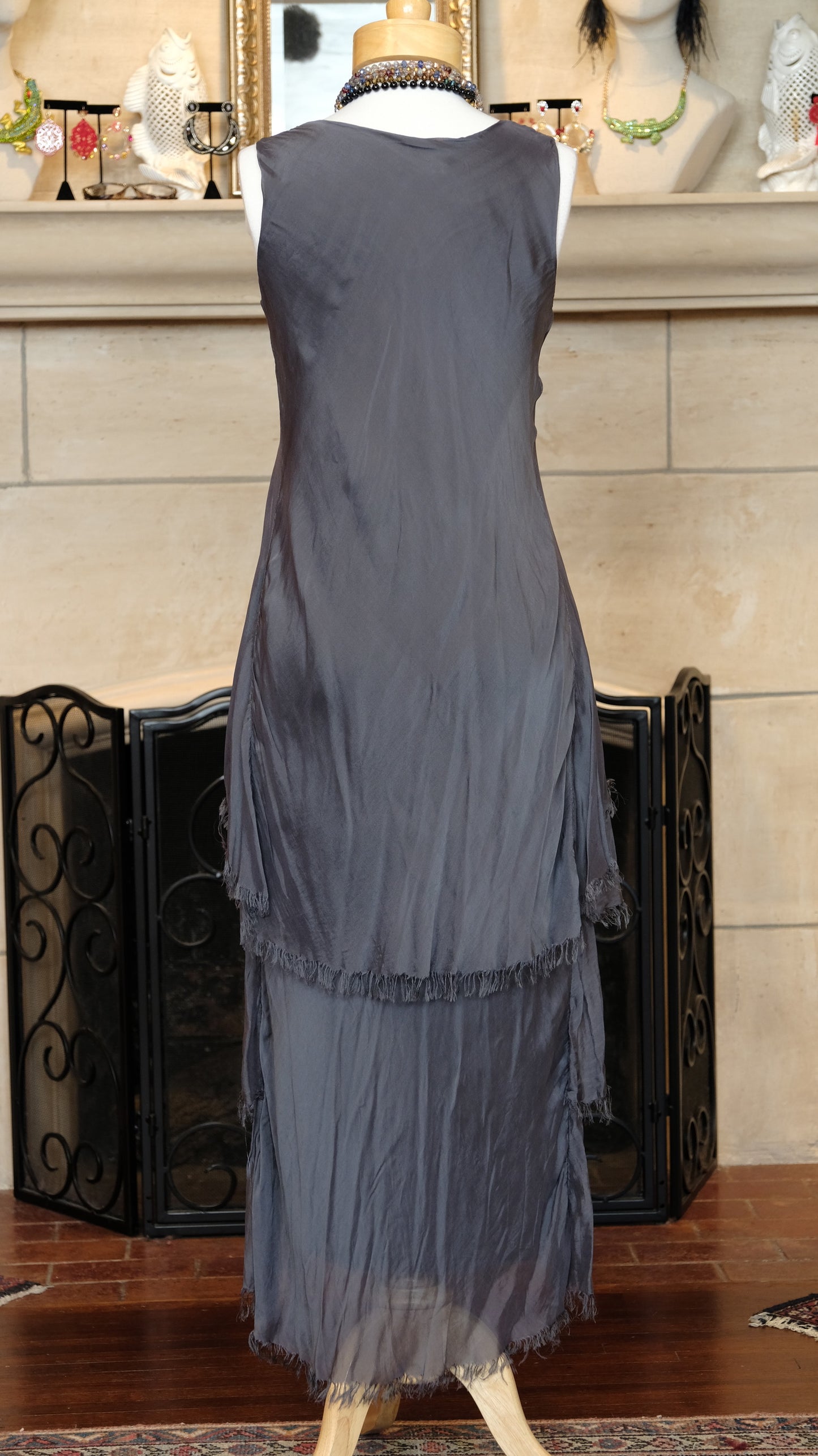 Gatsby Dress in Storm Grey