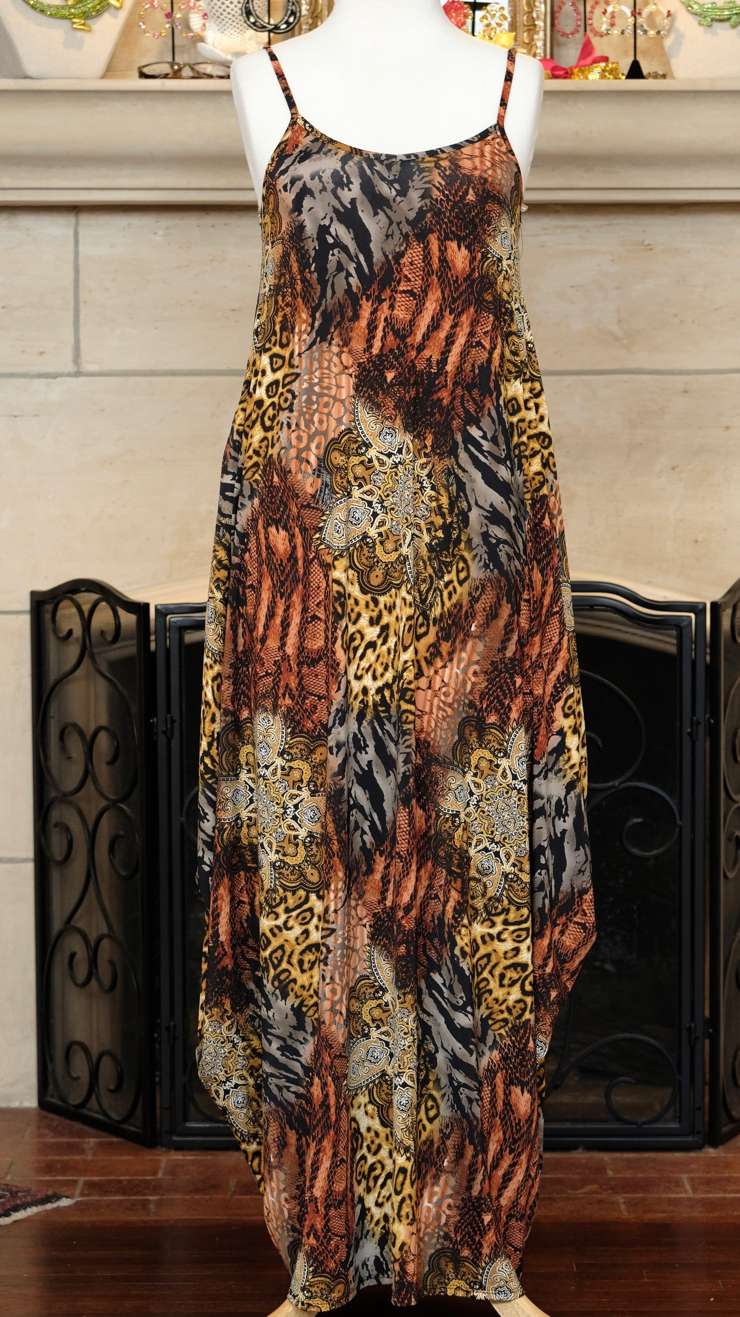 Cocoon Dress in Miami Sunset