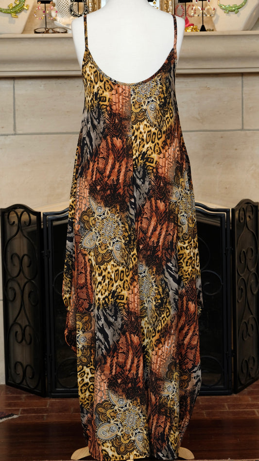 Cocoon Dress in Miami Sunset