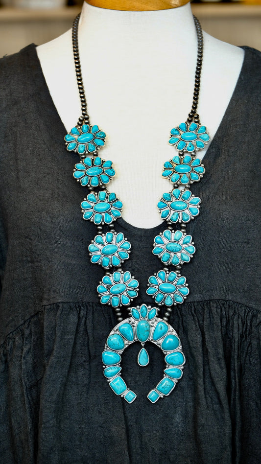 Big Sky Show Stopper Squash Blossom in Turquoise