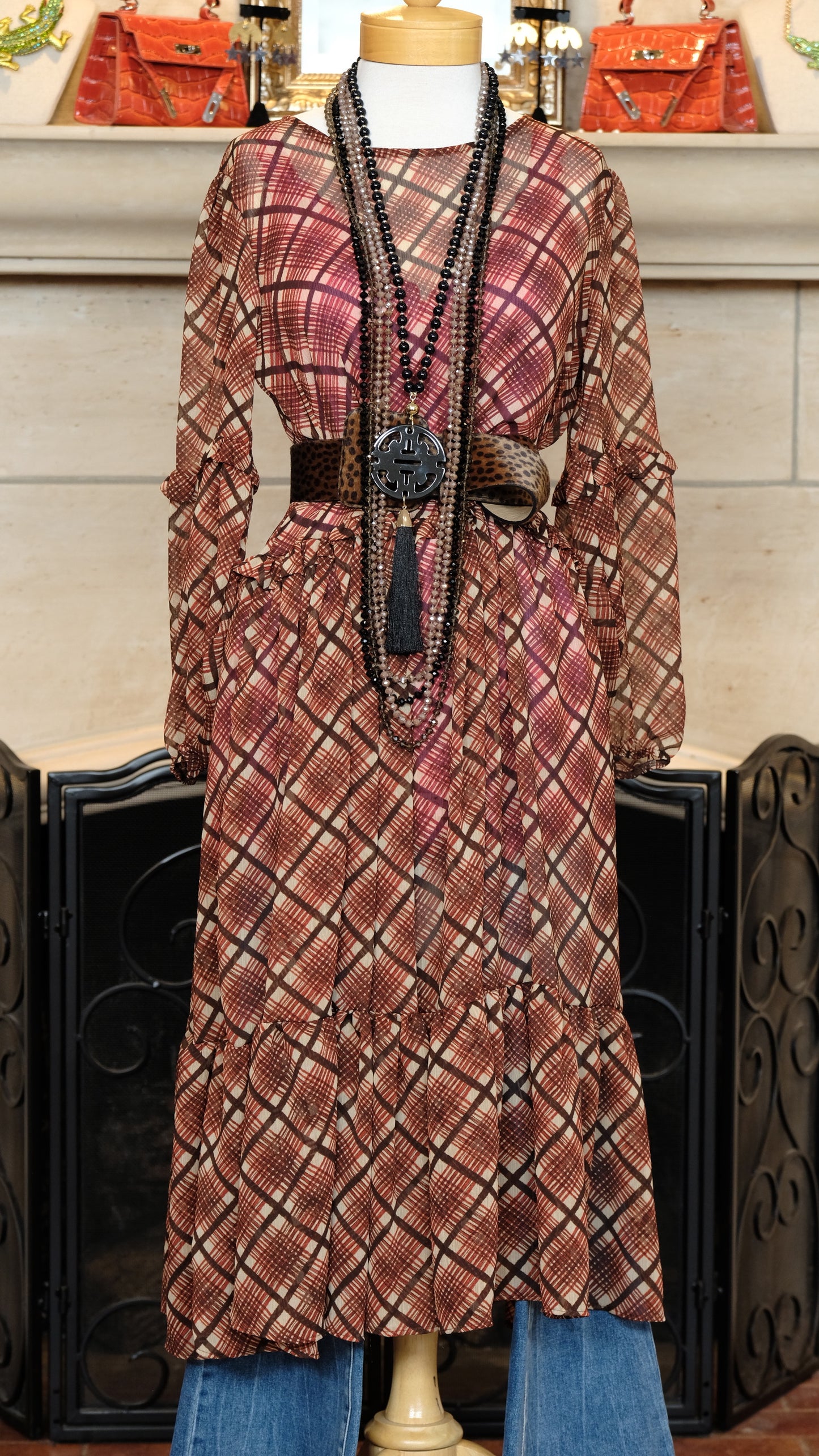 London Dress in London Calling Plaid