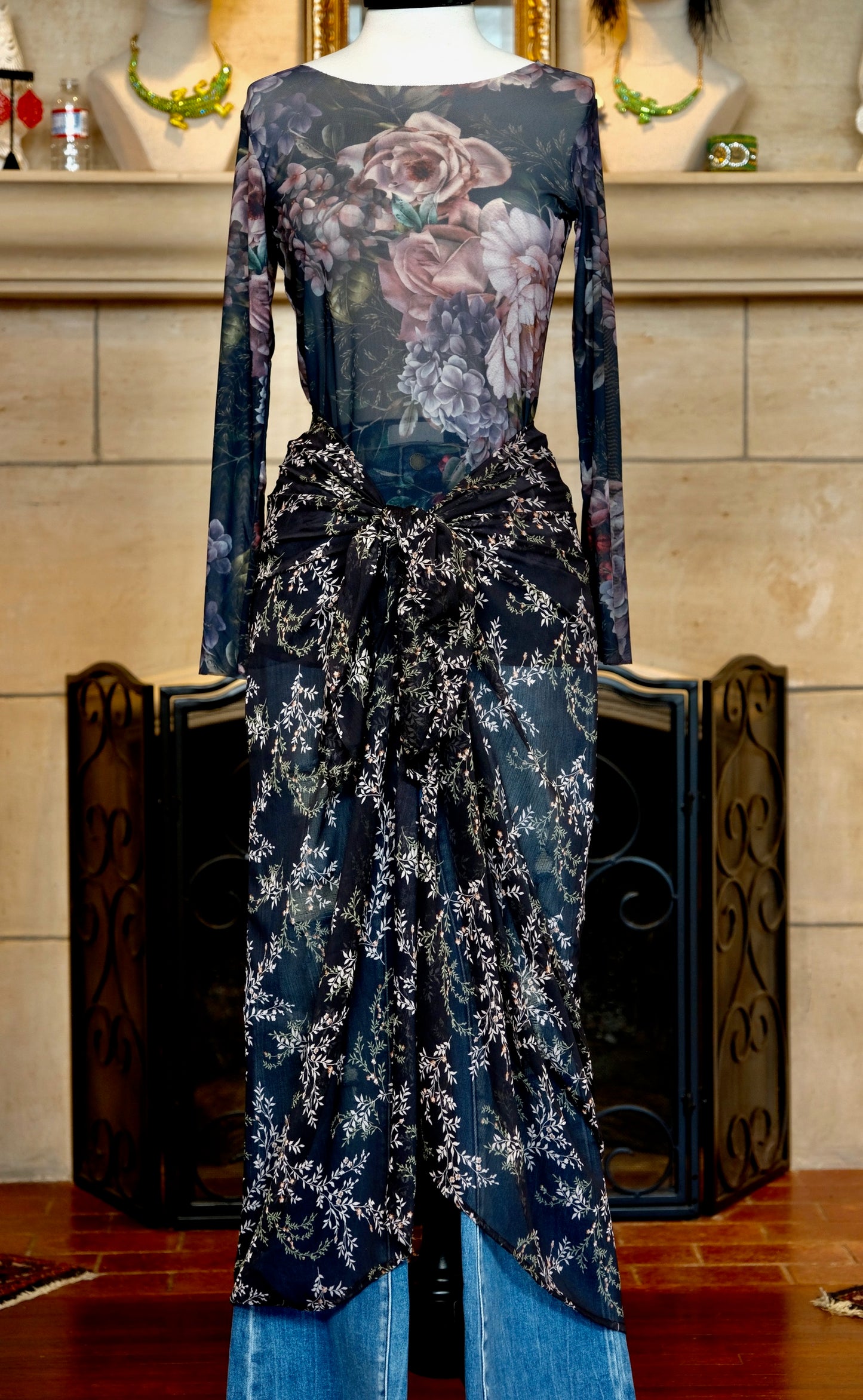 Midnight Green Flower by Sarong Social Club