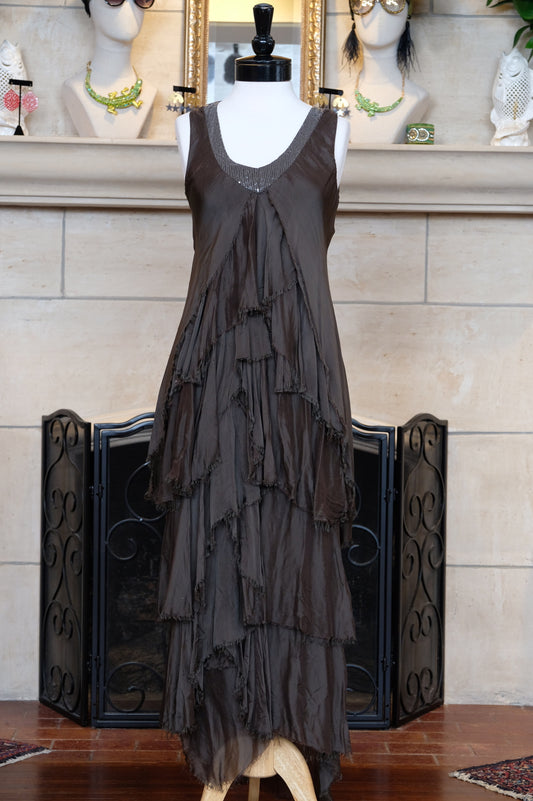 Gatsby Dress in Mink