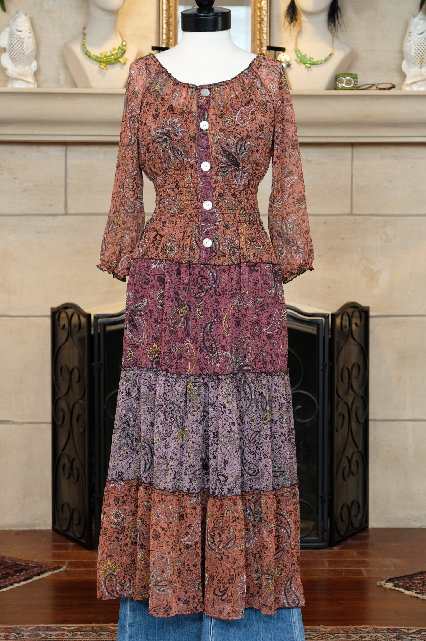 Emmy Dress in Antique Rose