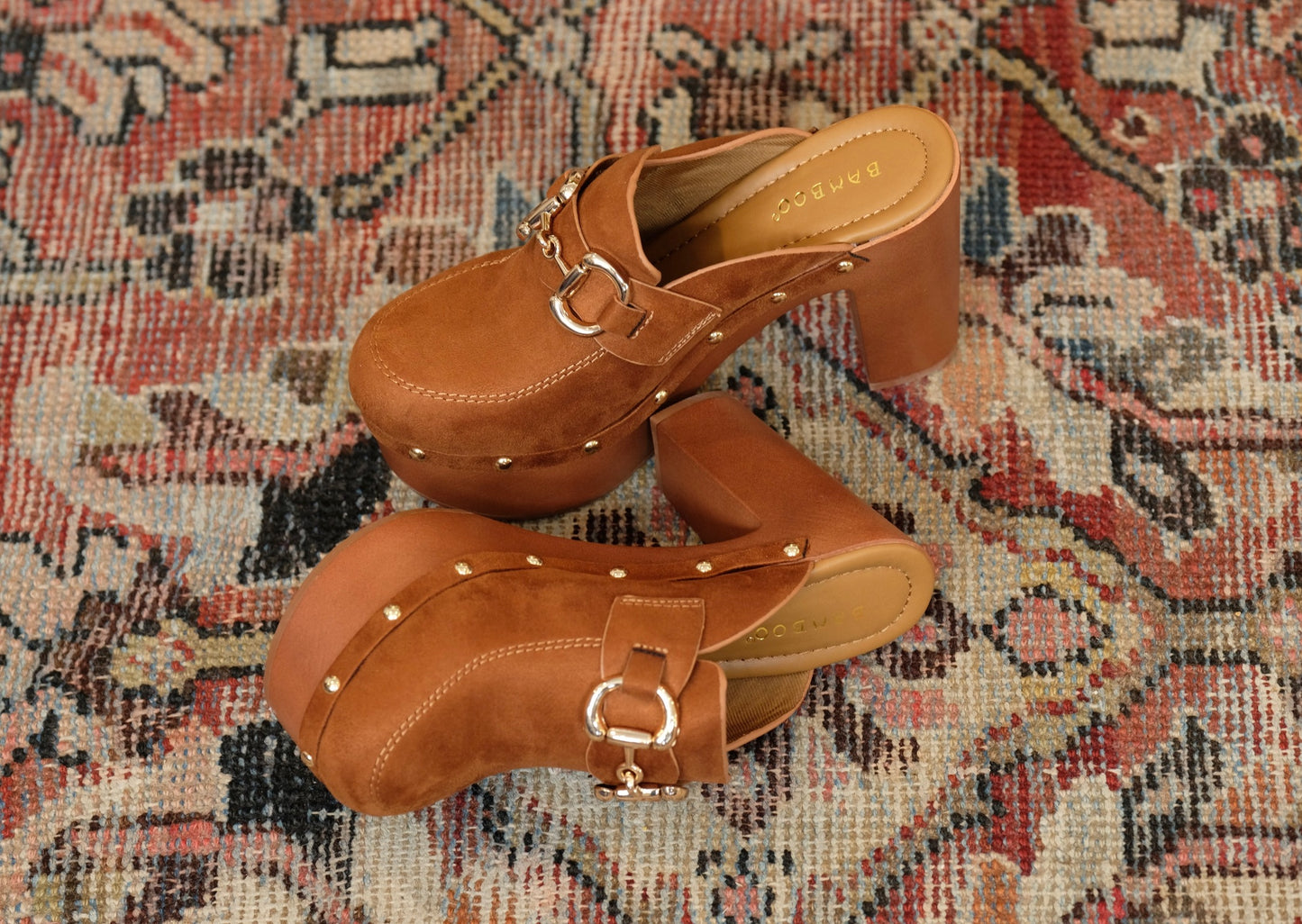 Beautiful People Platform Clog in Cognac 'Suede'