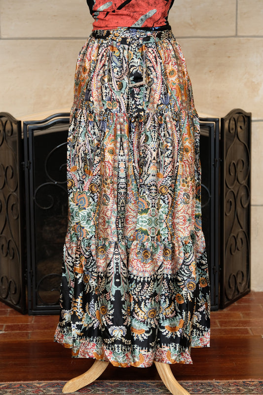 Tiered Skirt In Celeste