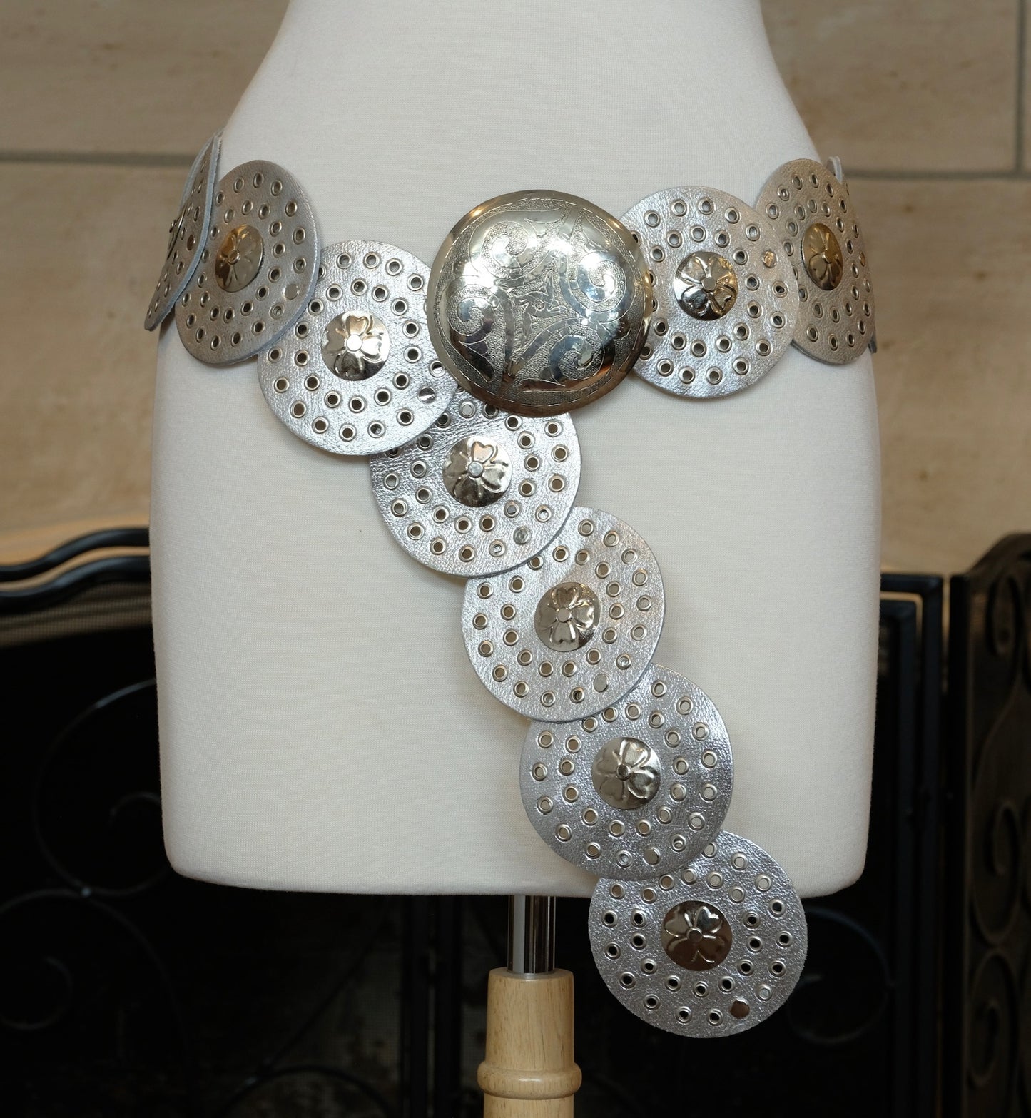Coronado Belt in Metallic Silver