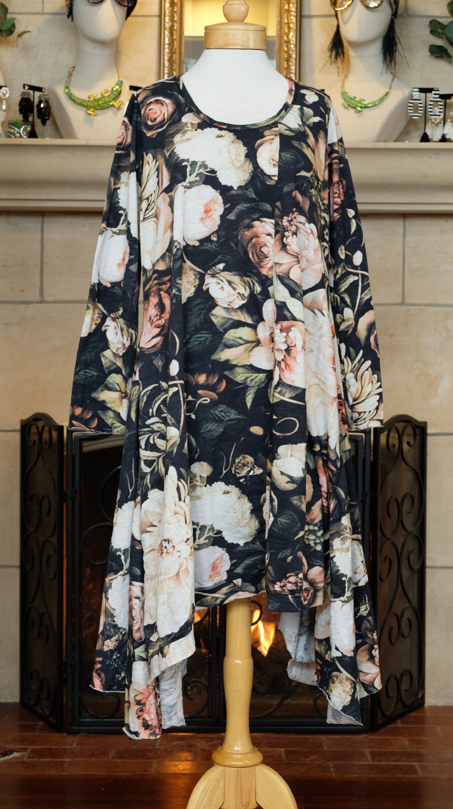 Ballet Long Sleeve Dress in Peony By Krista Larson