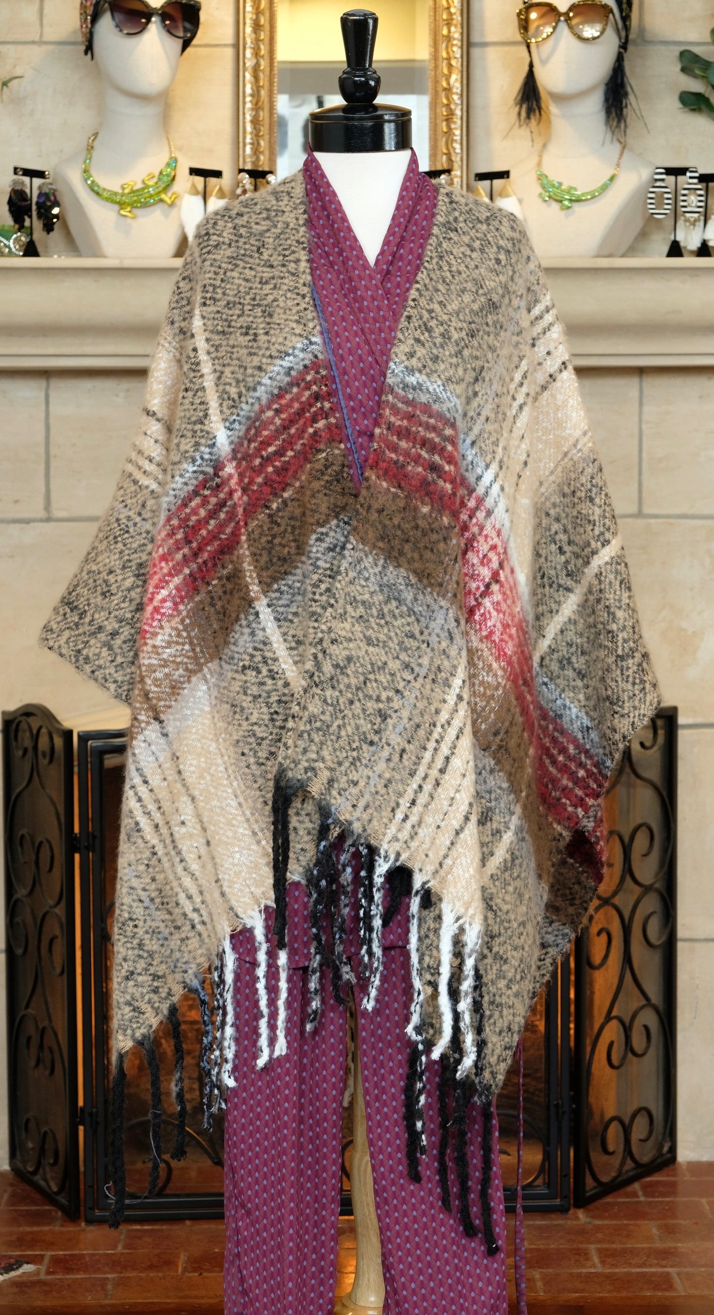 Cozy Plaid Ruana