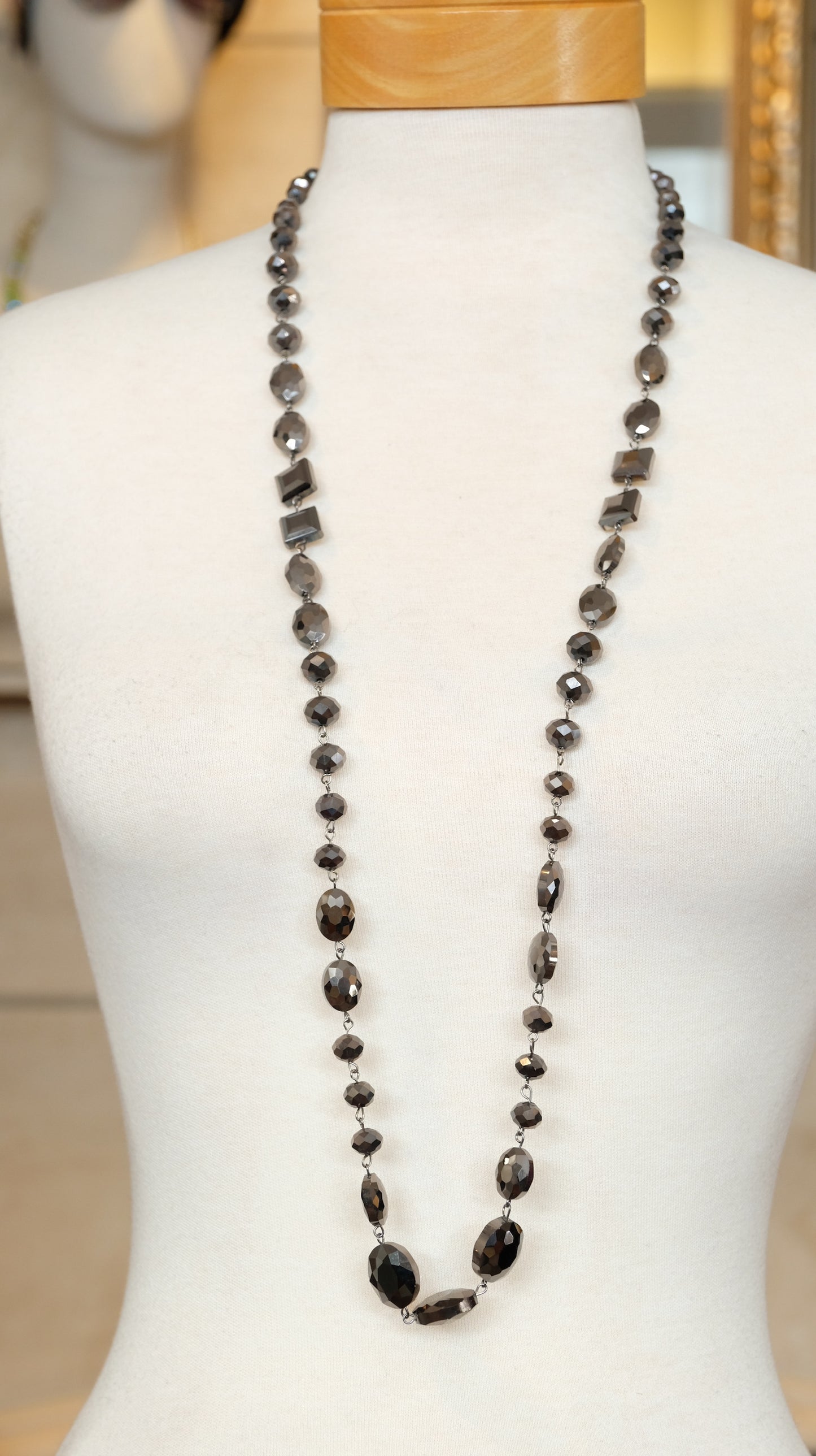 Crystal Ball Necklace in Espresso
