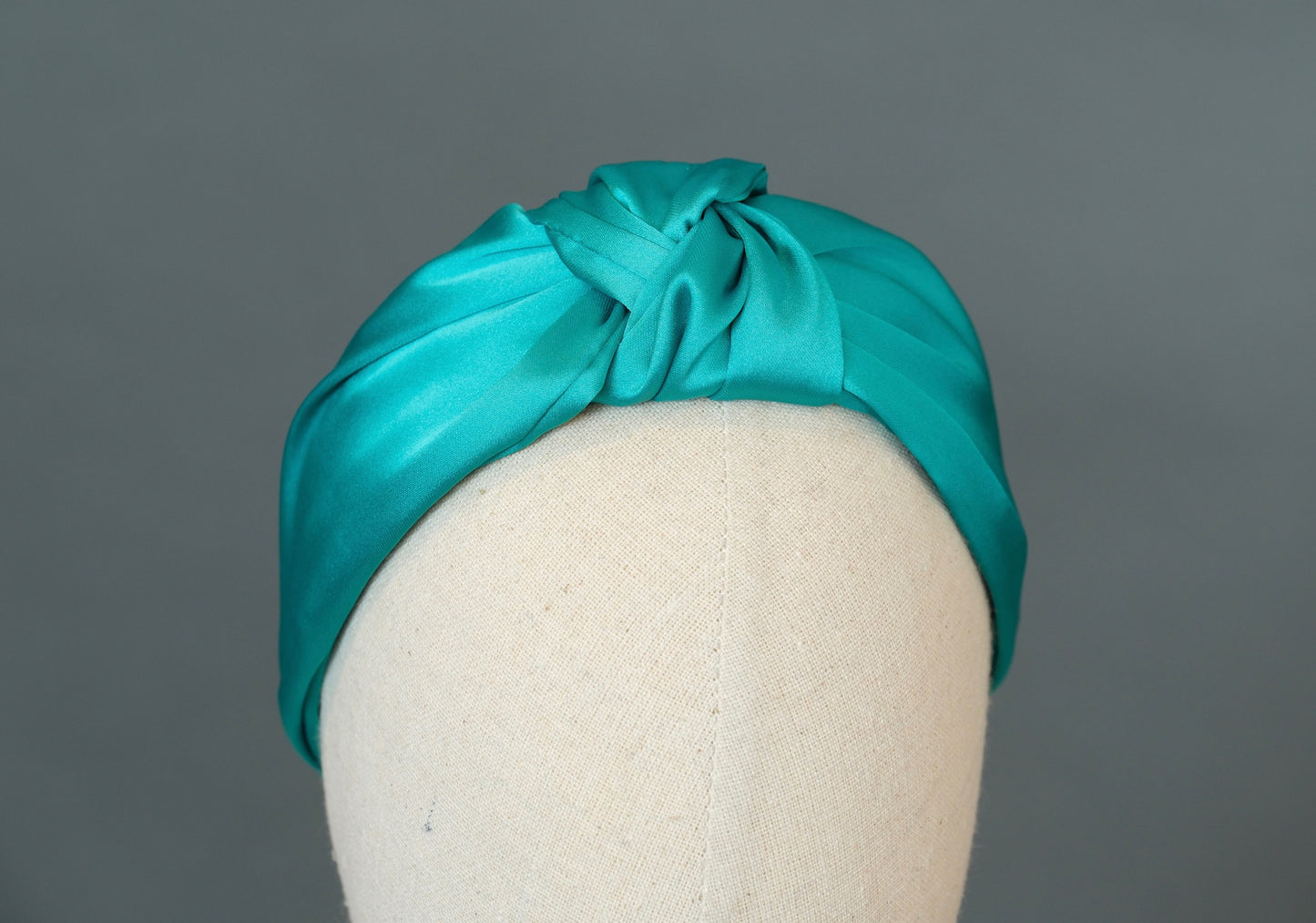 Headband in Turquoise Satin
